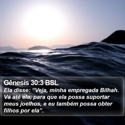 Gênesis 30:3 BSL Bible Verse Image