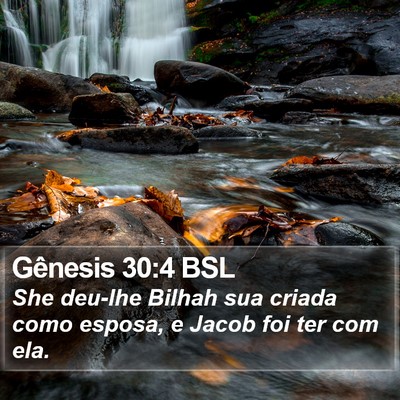 Gênesis 30:4 BSL Bible Verse Image