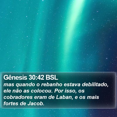 Gênesis 30:42 BSL Bible Verse Image