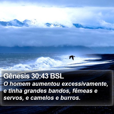 Gênesis 30:43 BSL Bible Verse Image