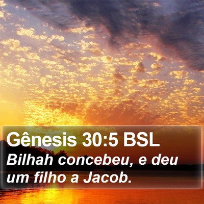 Gênesis 30:5 BSL Bible Verse Image