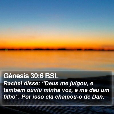 Gênesis 30:6 BSL Bible Verse Image