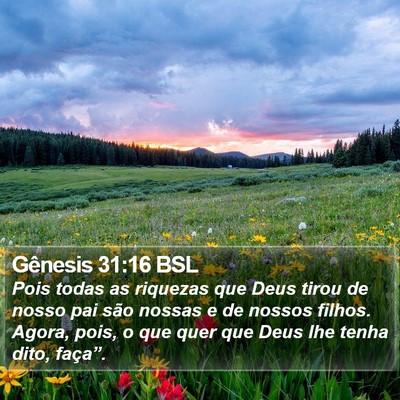 Gênesis 31:16 BSL Bible Verse Image