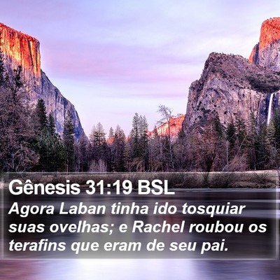 Gênesis 31:19 BSL Bible Verse Image