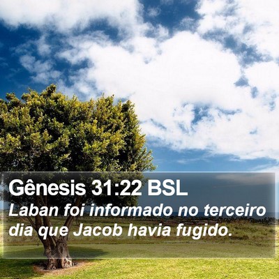 Gênesis 31:22 BSL Bible Verse Image