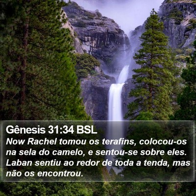 Gênesis 31:34 BSL Bible Verse Image