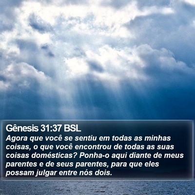 Gênesis 31:37 BSL Bible Verse Image