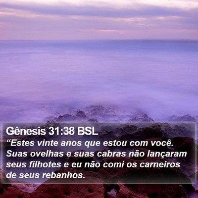 Gênesis 31:38 BSL Bible Verse Image
