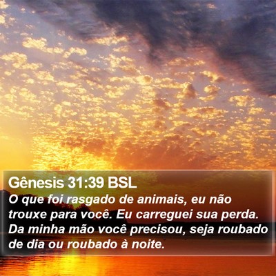 Gênesis 31:39 BSL Bible Verse Image