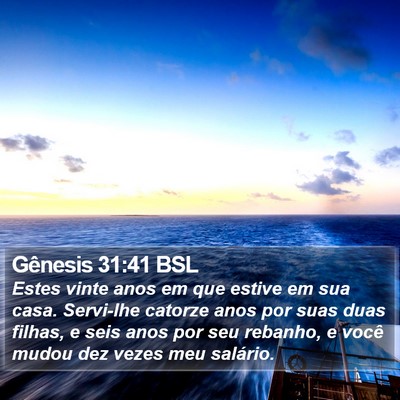 Gênesis 31:41 BSL Bible Verse Image