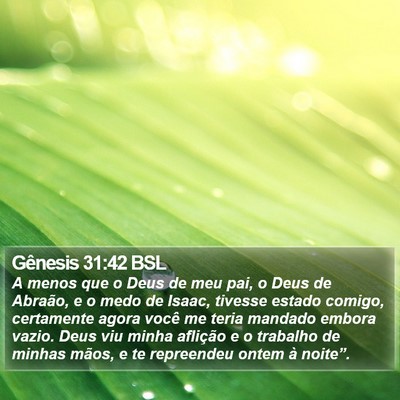 Gênesis 31:42 BSL Bible Verse Image