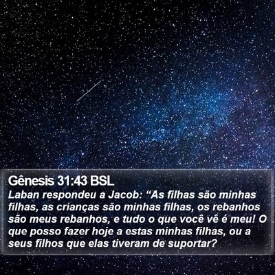 Gênesis 31:43 BSL Bible Verse Image