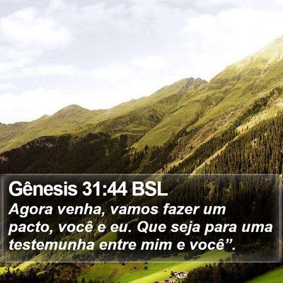 Gênesis 31:44 BSL Bible Verse Image