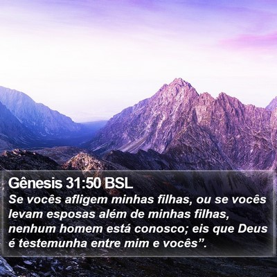 Gênesis 31:50 BSL Bible Verse Image