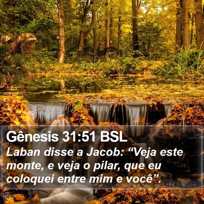 Gênesis 31:51 BSL Bible Verse Image