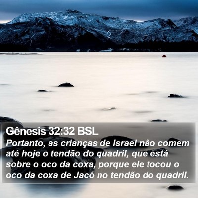 Gênesis 32:32 BSL Bible Verse Image