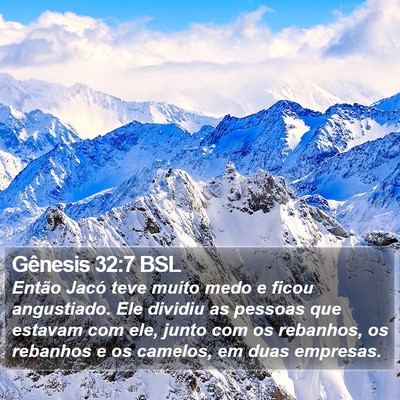 Gênesis 32:7 BSL Bible Verse Image