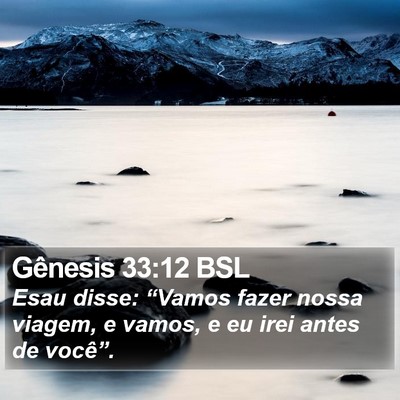 Gênesis 33:12 BSL Bible Verse Image
