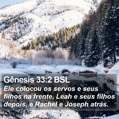 Gênesis 33:2 BSL Bible Verse Image