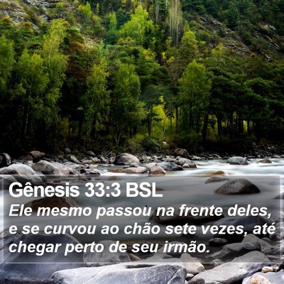 Gênesis 33:3 BSL Bible Verse Image