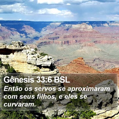 Gênesis 33:6 BSL Bible Verse Image