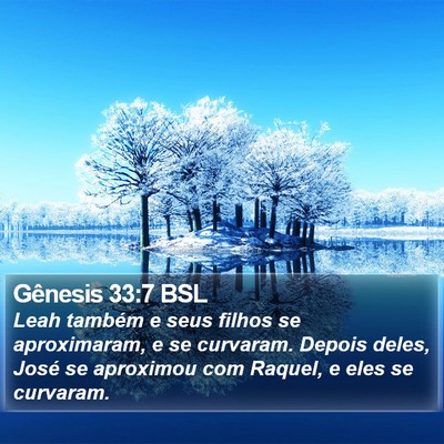 Gênesis 33:7 BSL Bible Verse Image