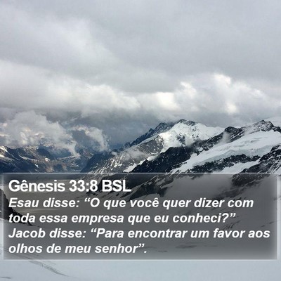 Gênesis 33:8 BSL Bible Verse Image