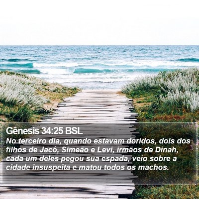 Gênesis 34:25 BSL Bible Verse Image