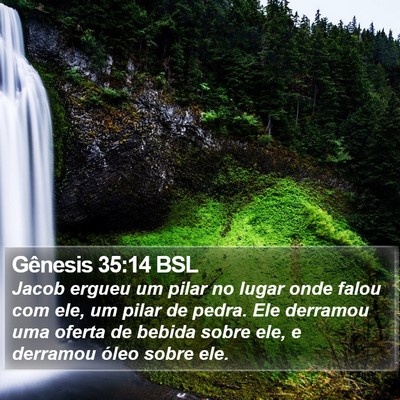 Gênesis 35:14 BSL Bible Verse Image