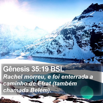 Gênesis 35:19 BSL Bible Verse Image