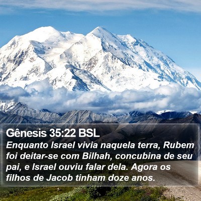 Gênesis 35:22 BSL Bible Verse Image