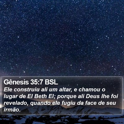 Gênesis 35:7 BSL Bible Verse Image