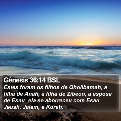Gênesis 36:14 BSL Bible Verse Image