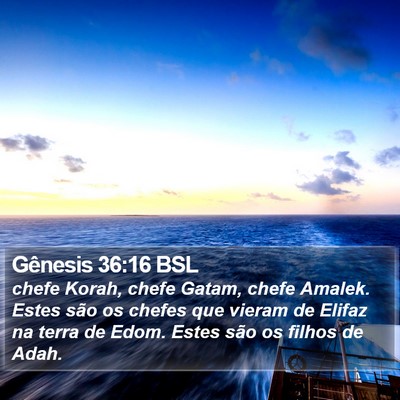 Gênesis 36:16 BSL Bible Verse Image