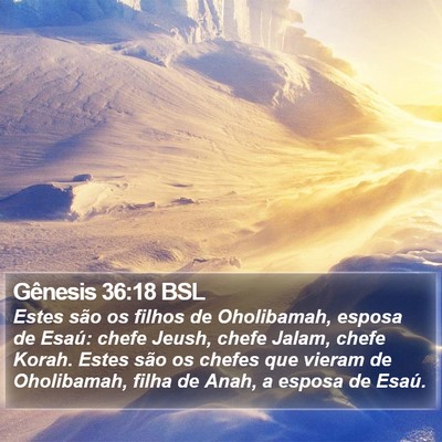 Gênesis 36:18 BSL Bible Verse Image