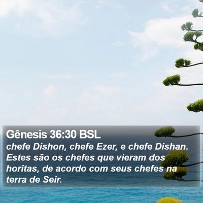 Gênesis 36:30 BSL Bible Verse Image