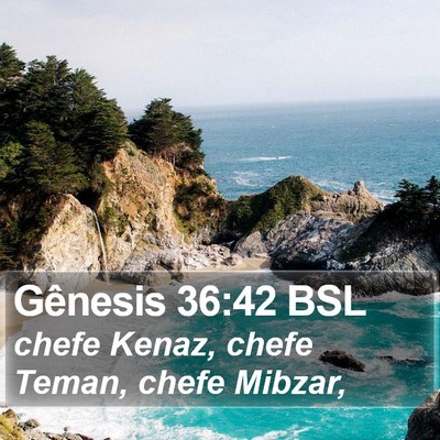 Gênesis 36:42 BSL Bible Verse Image