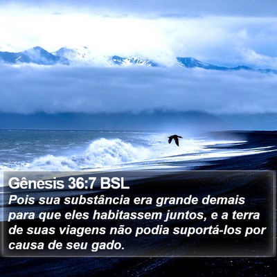Gênesis 36:7 BSL Bible Verse Image