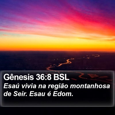 Gênesis 36:8 BSL Bible Verse Image