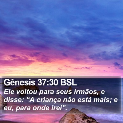 Gênesis 37:30 BSL Bible Verse Image