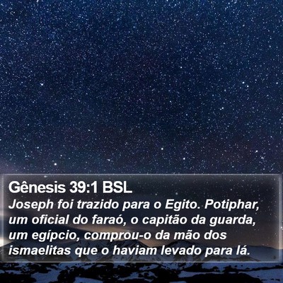 Gênesis 39:1 BSL Bible Verse Image