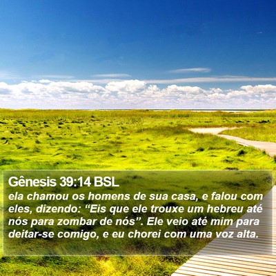 Gênesis 39:14 BSL Bible Verse Image