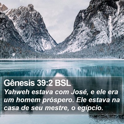 Gênesis 39:2 BSL Bible Verse Image