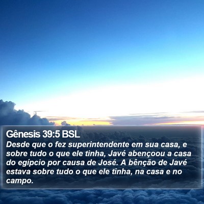 Gênesis 39:5 BSL Bible Verse Image
