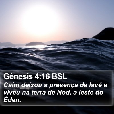 Gênesis 4:16 BSL Bible Verse Image