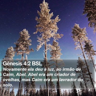 Gênesis 4:2 BSL Bible Verse Image