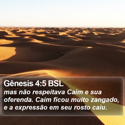 Gênesis 4:5 BSL Bible Verse Image