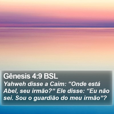 Gênesis 4:9 BSL Bible Verse Image