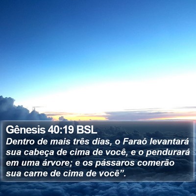 Gênesis 40:19 BSL Bible Verse Image