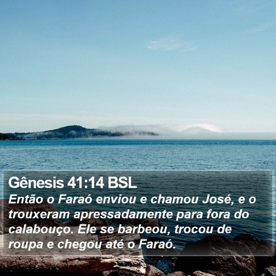 Gênesis 41:14 BSL Bible Verse Image